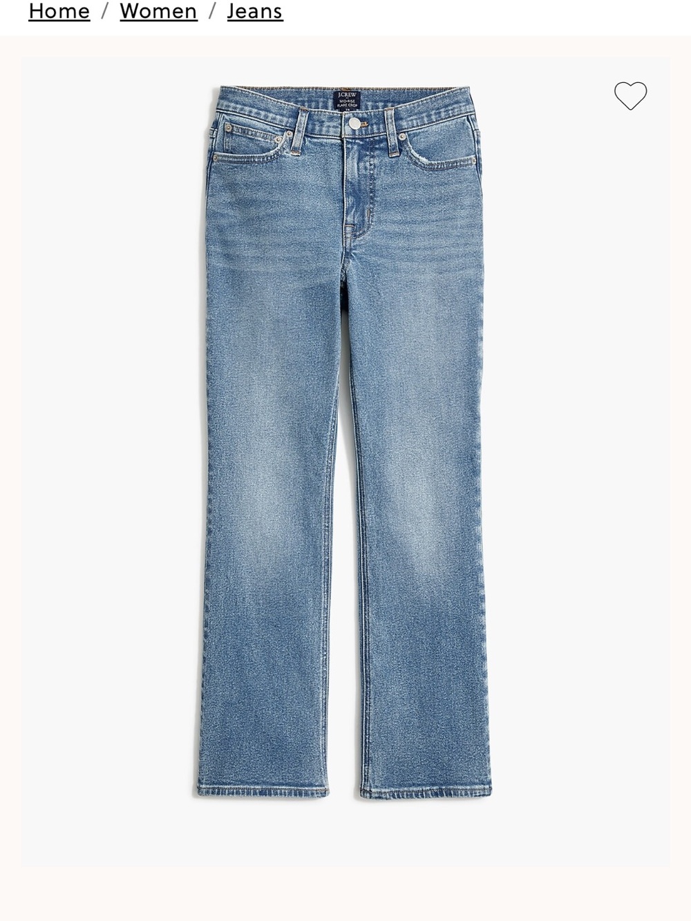 J Crew Mid-Rise Flare Crop Size 29